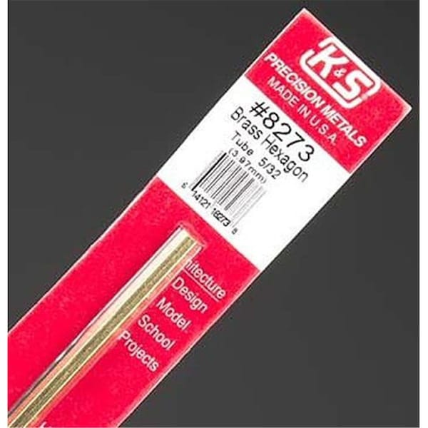 K Plus S Engineering K-S8273 0.16 in. Hexagonal Brass Tube K+S8273 - main